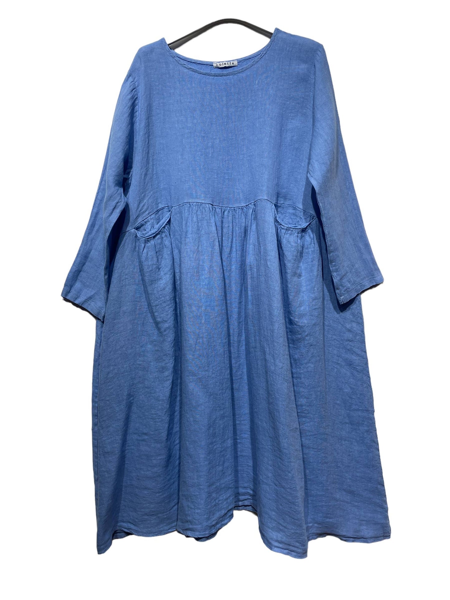 3127 LINEN DRESS SPRING SUMMER CLOTHING PLUS SIZE: Noir