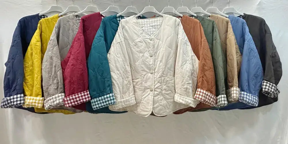 Quilted Gingham Jacket @7456_VeMatelasseVichy: Rust