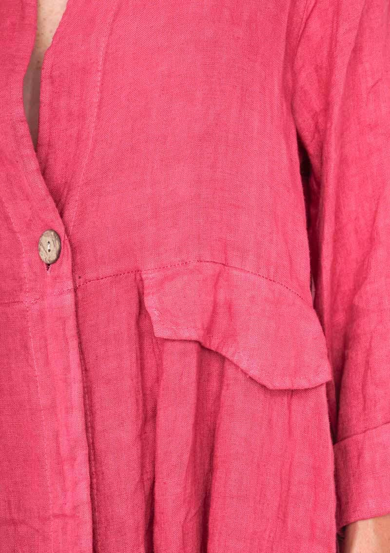1142 SPRING SUMMER CLOTHING LINEN JACKET: CAMEL