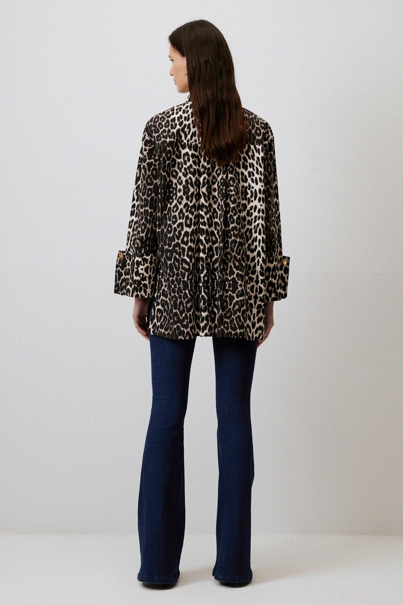 PATTERNED SHIRT WITH WIDE CUFFS: Patterned / S