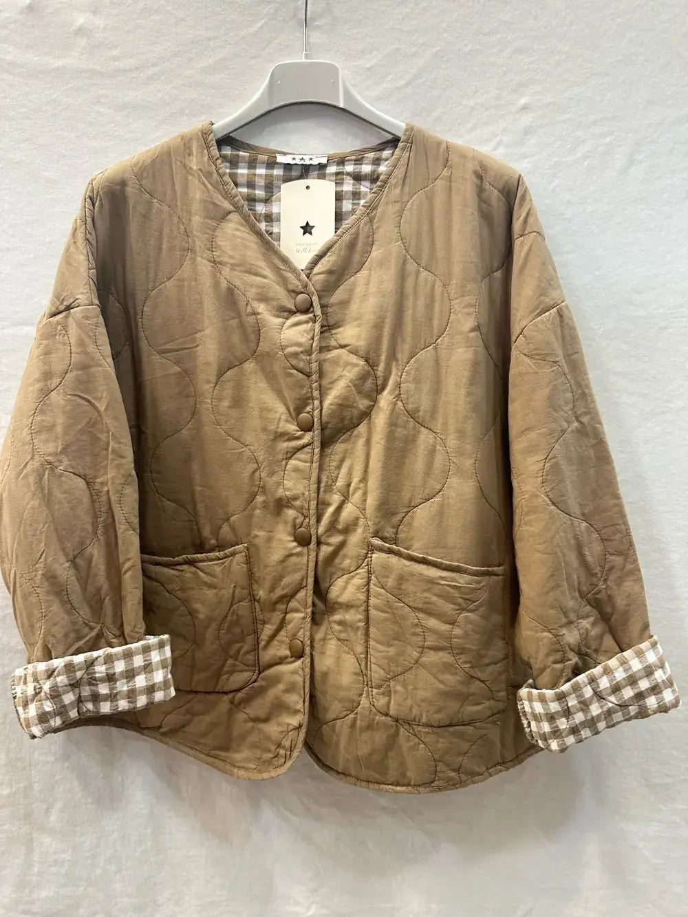 Quilted Gingham Jacket @7456_VeMatelasseVichy: Rust