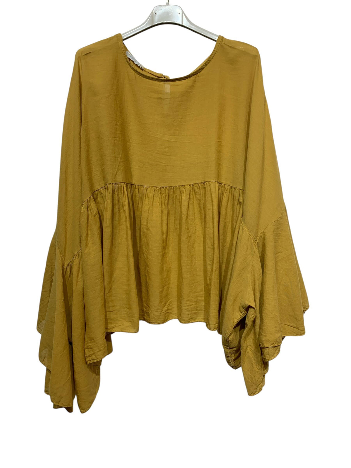Cotton voile blouse 12121: MARRON