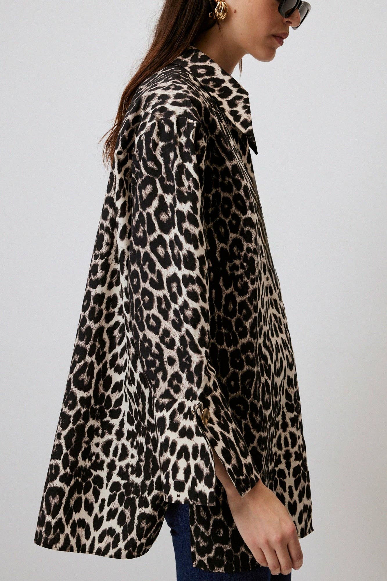 PATTERNED SHIRT WITH WIDE CUFFS: Patterned / S