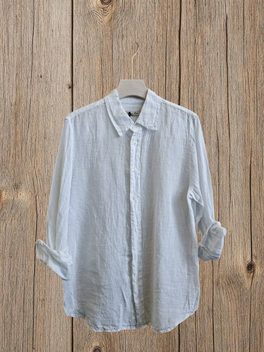 REF 219596 MEN'S SHIRT 100% LINEN: BLANK / L