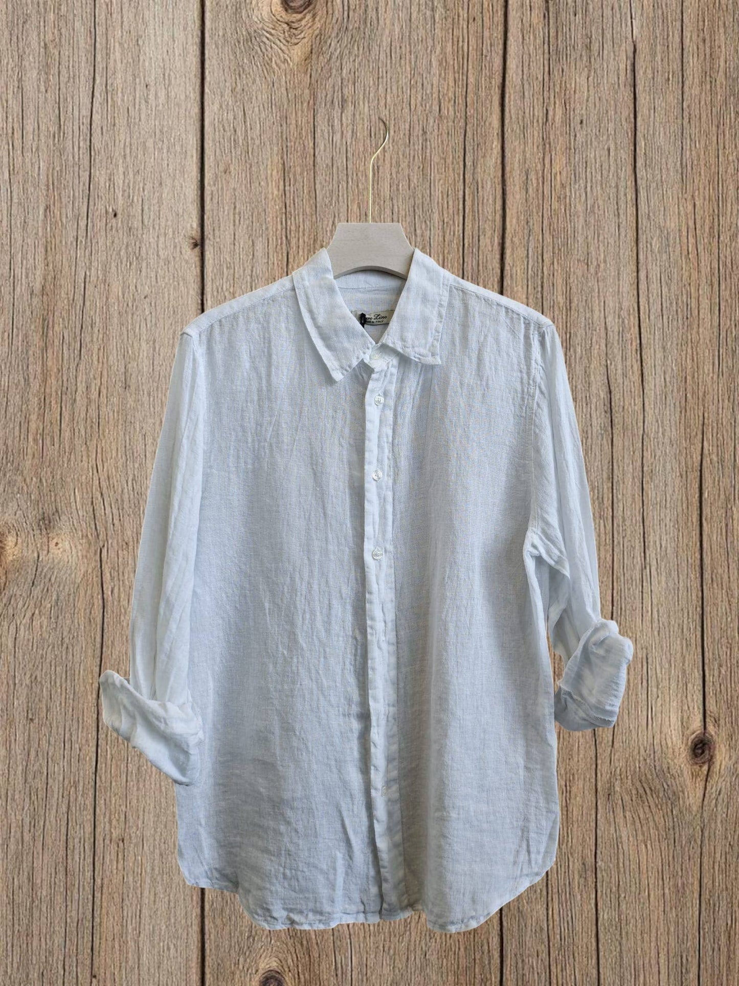 REF 219596 MEN'S SHIRT 100% LINEN: BLANK / XL