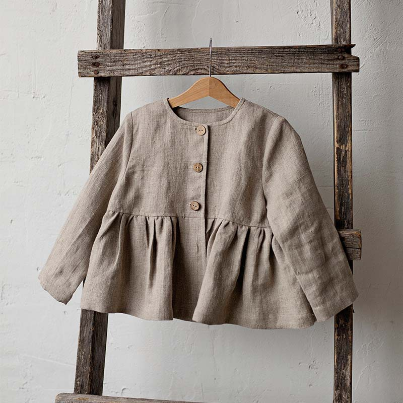 Annie & Charles® linen jacket JUNA: Beige / 18-24 M