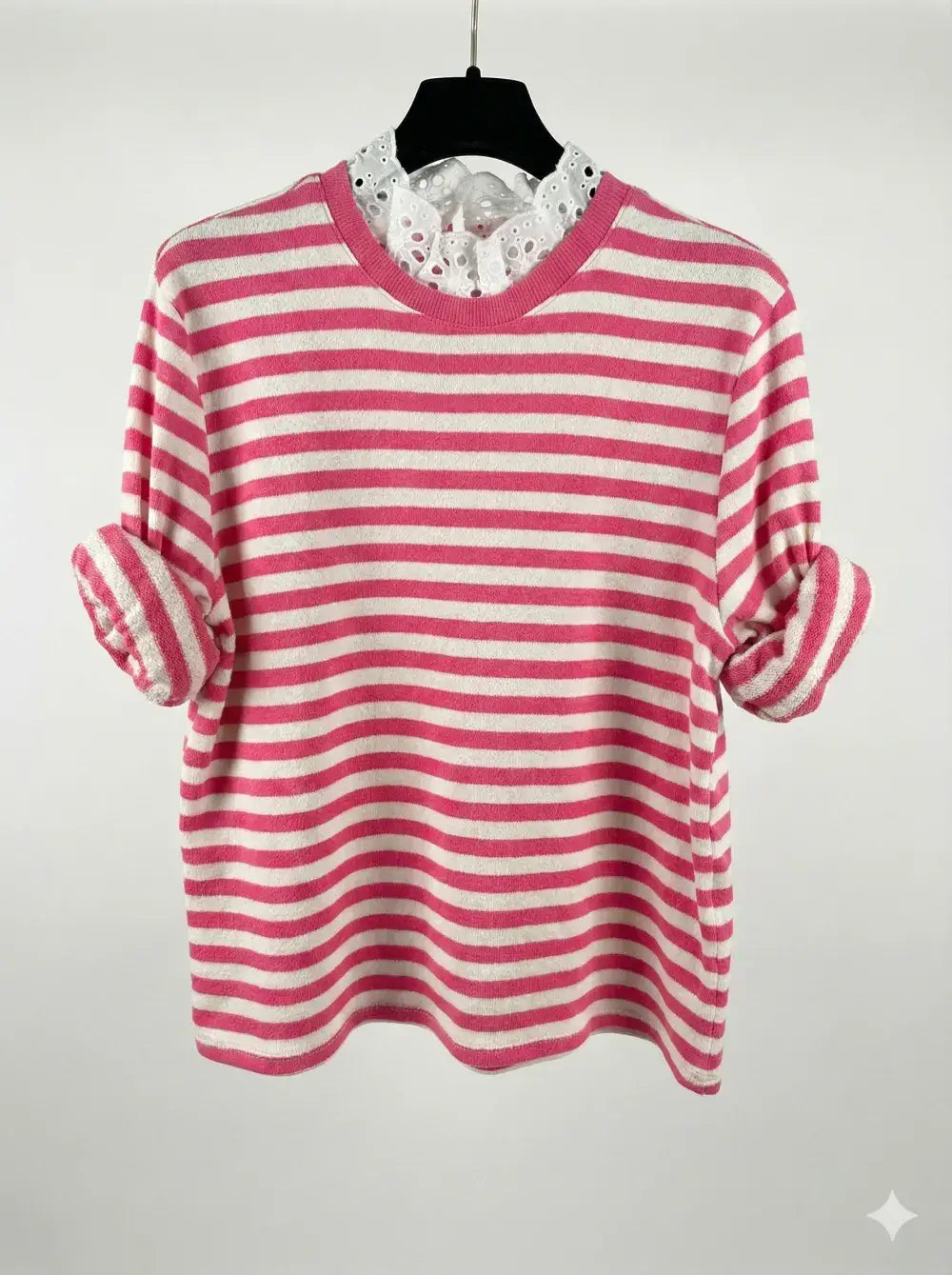 Top with English Embroidery Collar: Chocolate