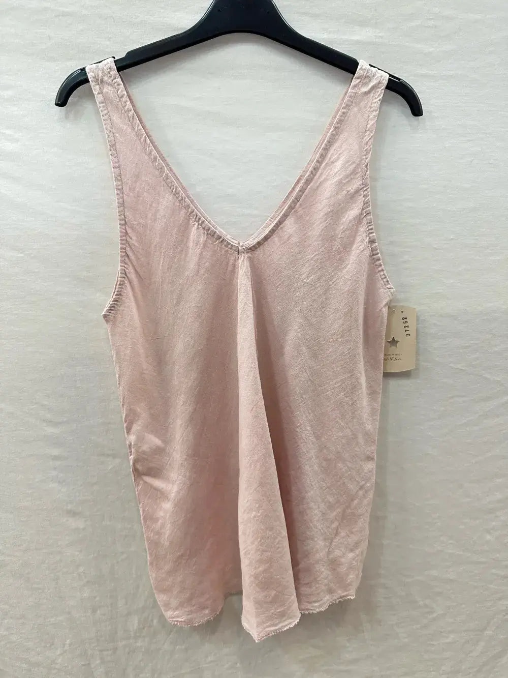 Basic Linen Tank Top @37252_DebLin: White