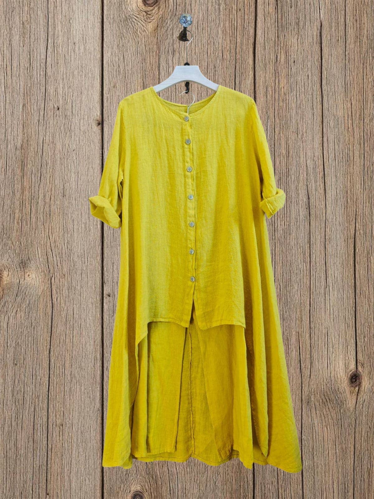 Ref-17261 BLOUSE AND PANTS SET 100% LINEN: Blank