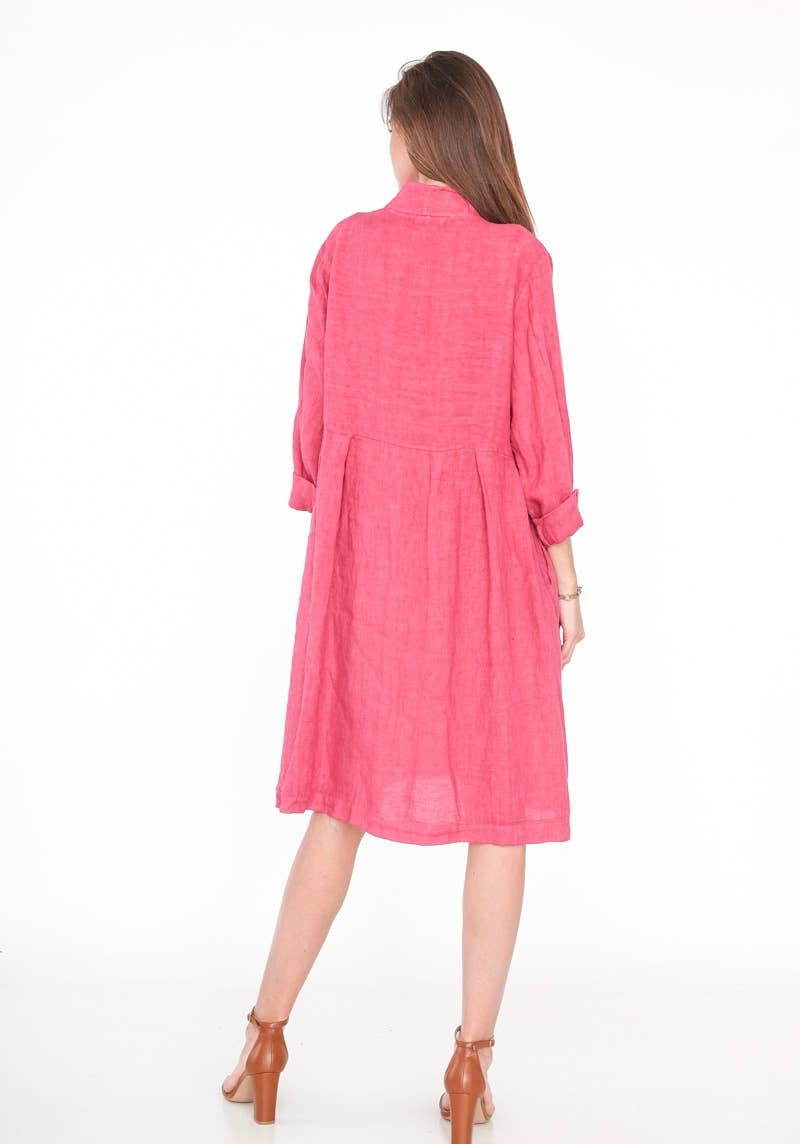 1142 SPRING SUMMER CLOTHING LINEN JACKET: CHOCO
