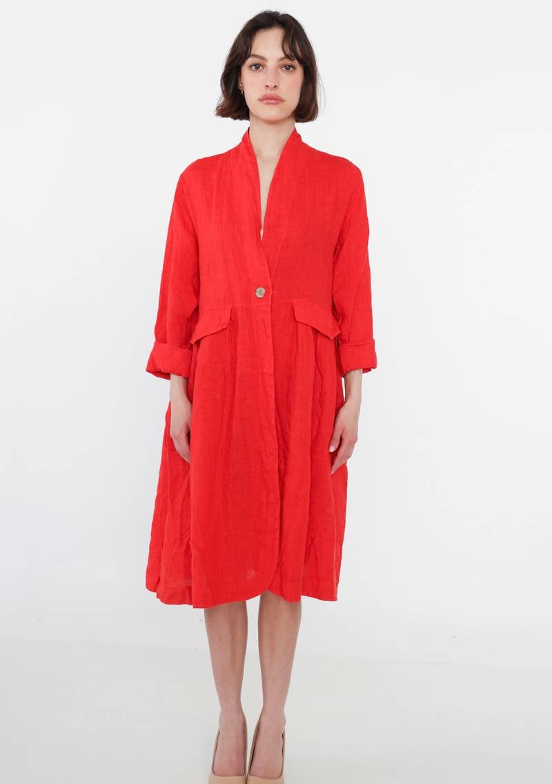 1142 SPRING SUMMER CLOTHING LINEN JACKET: CAMEL